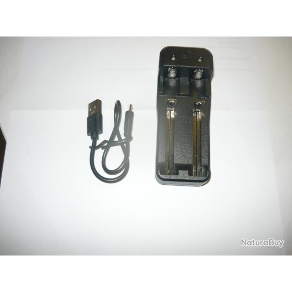 Promotion !!!  Chargeur batterie pour pile ( r�f : 14250 - 16340 - 18650 et 26650 )