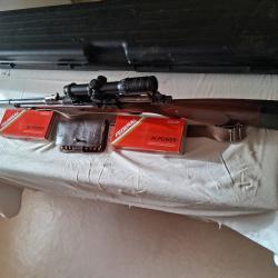 A Vendre Mauser calaibre 375HH &eacute;quip&eacute; lunette SB avec point rouge plus munitions et cartouchi&egrave;re