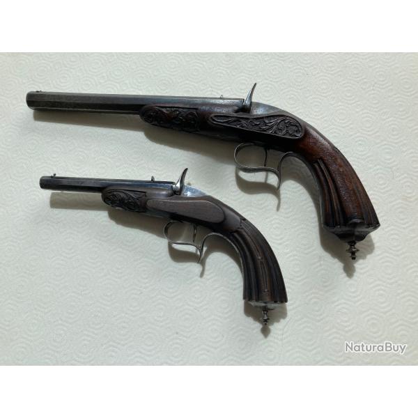 Deux PISTOLETS de TIR IXX si�cle