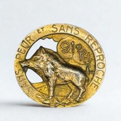 (108.002) 91&deg; RI : Insigne du 91&deg; r&eacute;giment d'infanterie - Arthus Bertrand