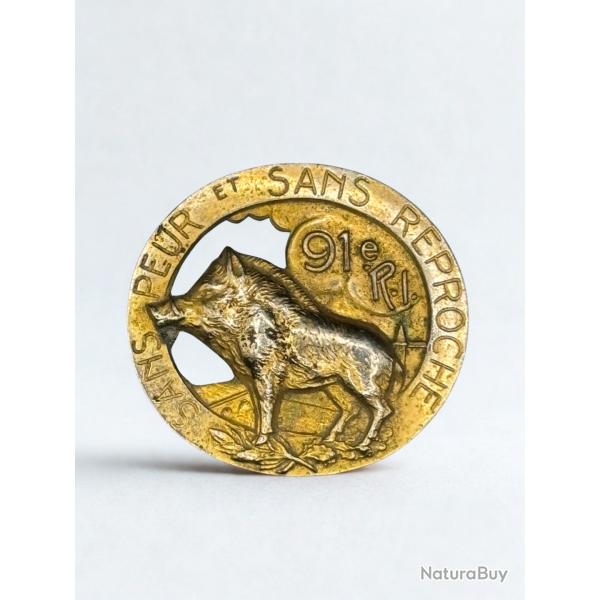 (108.002) 91� RI : Insigne du 91� r�giment d'infanterie - Arthus Bertrand