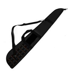 Sac Fusil 130cm &Eacute;tui Tactique Molle 600D Rembourr&eacute; Transport Arme Chasse Tir Bandouli&egrave;re Noir