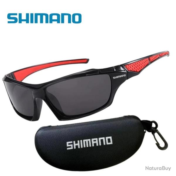 SHIMANO Lunettes de Soleil Polarise UV400 Cyclisme Peche, Modele: Noir