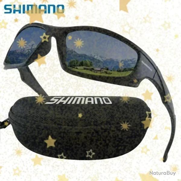 SHIMANO Lunettes de Soleil Polarise UV400 Cyclisme Peche, Modele: Black