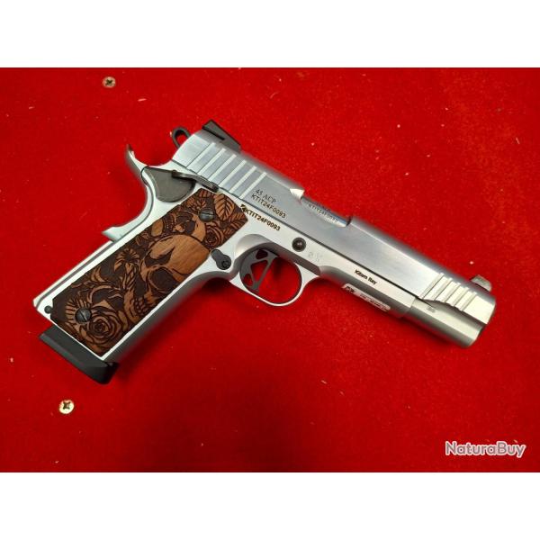 CHIAPPA 1911 SUPERIOR GRADE CHROME CAL. 45 ACP + MALLETTE + CHARGEUR SUP