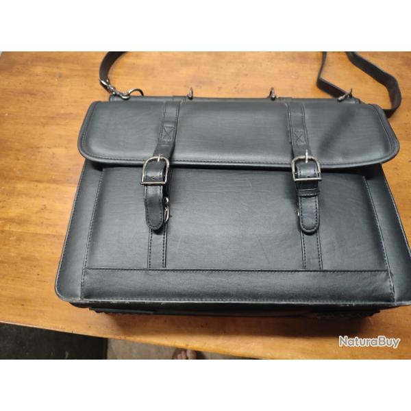 Cartable cuir noir