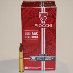 boite 50 cartouches Fiocchi cal 300 Blackout FMJ 147 grains