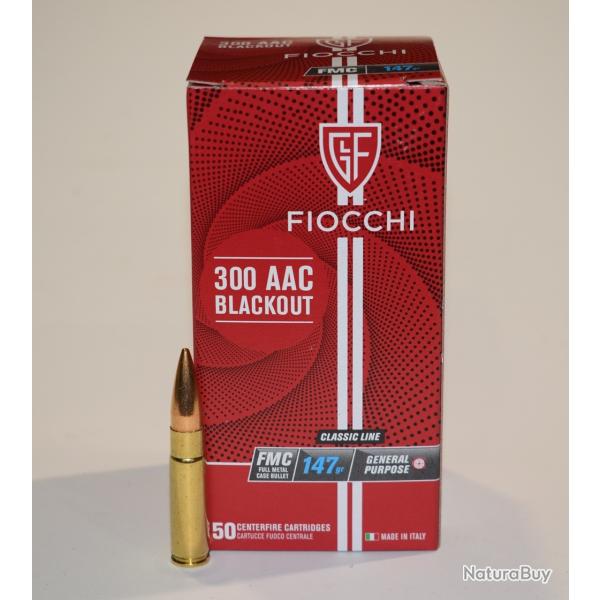 boite 50 cartouches Fiocchi cal 300 Blackout FMJ 147 grains