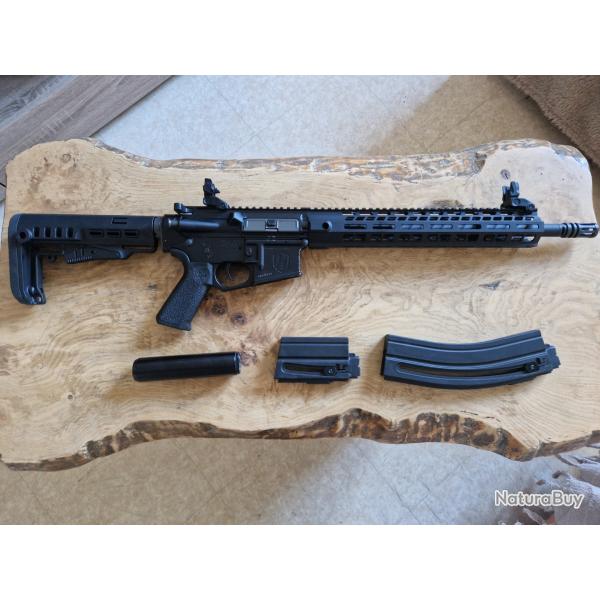 Carabine HAMMERLI TAC R1 calibre 22lr + 2 chargeurs 30 cps + silencieux