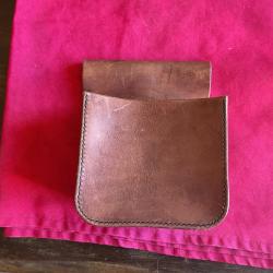 Sacoche en cuir pour ceinture porte cartouches, pas de prix de r&eacute;serve
