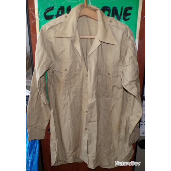 CHEMISE MILITAIRE DE L'ARMEE FRANCAISE DE 1953  ,Taille 3 C SOIT L OU 41-42 EN CIVIL ,  AVEC MANCHES