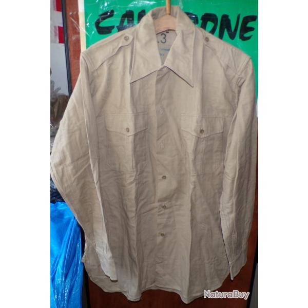 CHEMISE MILITAIRE DE L'ARMEE FRANCAISE DE 1953 ,Taille 3 L SOIT L OU 41-42 EN CIVIL ,  AVEC MANCHES
