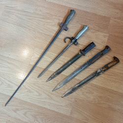 Lot de ba&iuml;onnettes pour pi&egrave;ces