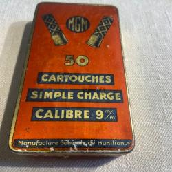 Bo&icirc;te m&eacute;tallique cartouches MGM vide