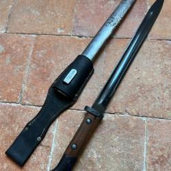 Ba&iuml;onnette allemande 98k fabrication de guerre VZ24 Dot43 - WW2