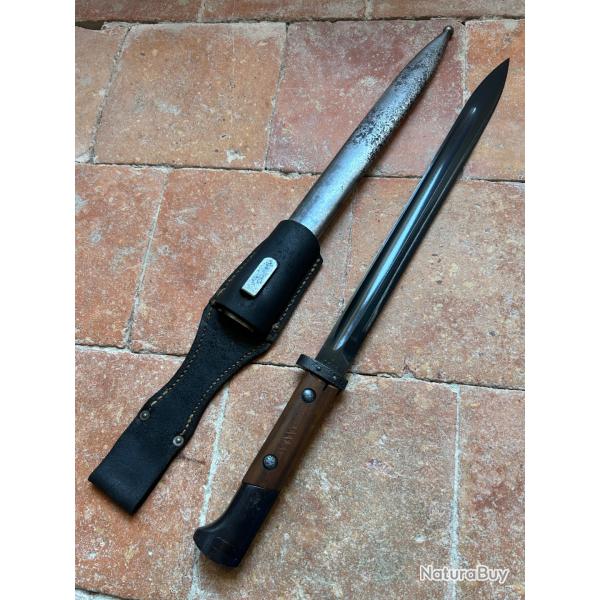 Ba�onnette allemande 98k fabrication de guerre VZ24 Dot43 - WW2