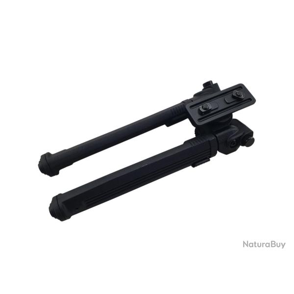 BIPIED TACTIQUE ROBUSTE 6 POSITIONS M-LOK PLIABLE DE 17CM a 26CM