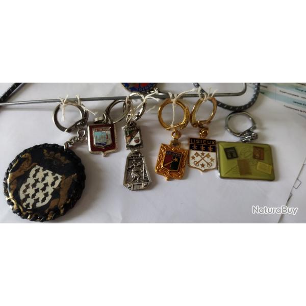 6 porte cl�s de diff�rentes villes