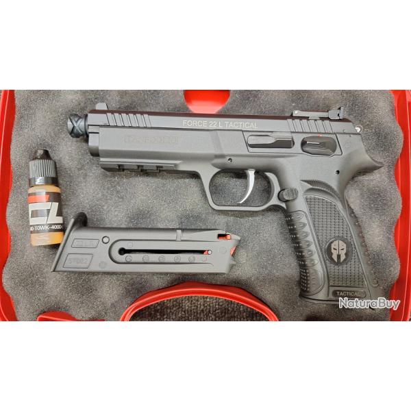 Pistolet TANFOGLIO FORCE 22 TACTICAL 22lr canon filet� 1/2x28