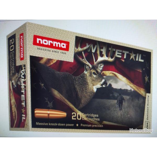 Norma 308 win 9.7g 150gr whitetail 20 munitions