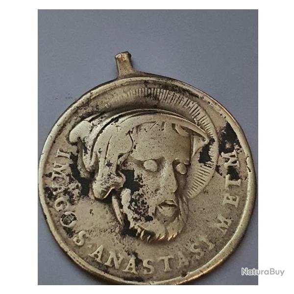 M�daille religion saint Anastase XVII �me si�cle martyr Vatican christianisme