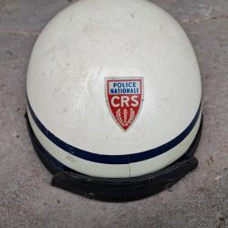 Ancien casque police CRS de motocycliste Bayard.