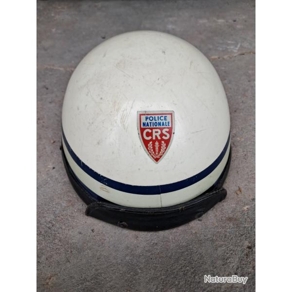 Ancien casque police CRS de motocycliste Bayard.