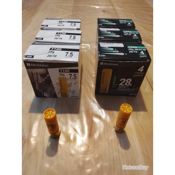 Bonne Affaire ! Lot de lot de 165 cartouches calibre 20 en TBE � moiti� prix : 80�