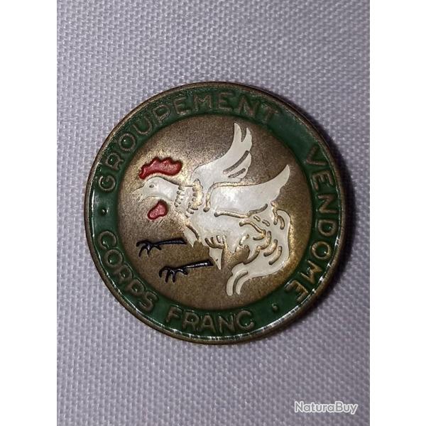 Insigne Corps Franc Groupement VENDOME r�sistance WW2