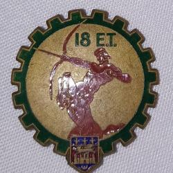 Insigne du 18&egrave;me Escadron du TRAIN Bordeaux Guerre 39/45 WW2