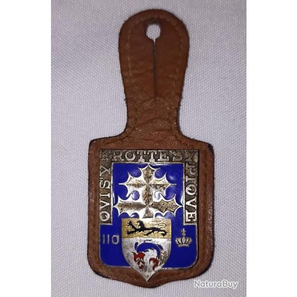Insigne du 110�me R�giment d'Infanterie sur cuir vintage