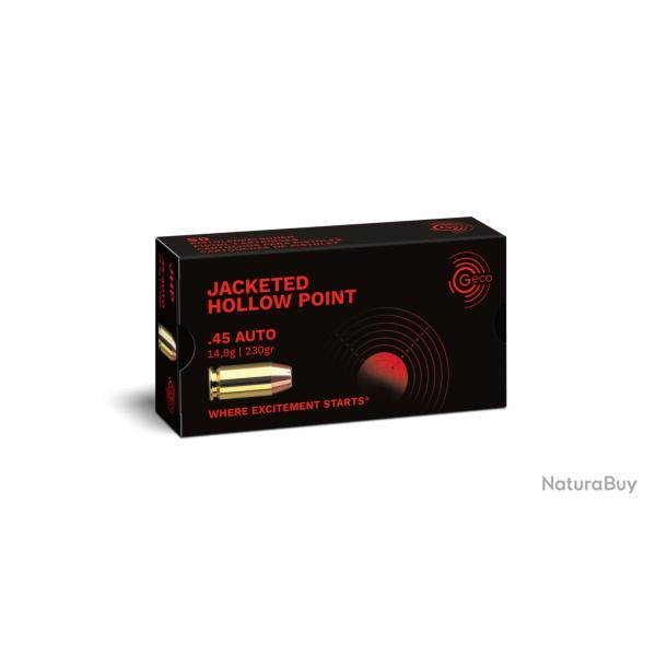 Cartouches Geco 45acp HP 230gr - 14.9g