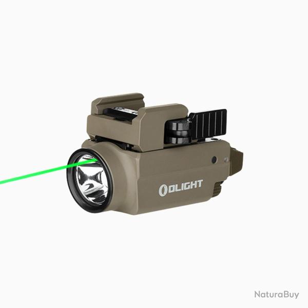 Lampe Pistolet BALDR S - 800 Lumens + Laser Vert Coyote