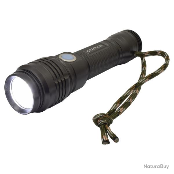 Lampe de poche tactique led rechargeable 300 lumens