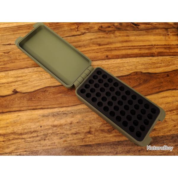 Bo�te � munitions 9mm, Verte Kaki ranger green et dor�e. Capacit� 50. Robuste et pratique.