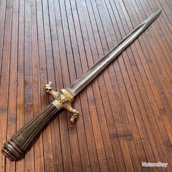 Glaive de v�nerie XlX �me sign� H. Faur� Le Page & Fils Paris Corne , argent , acier