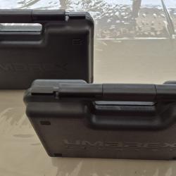 Lot de 2 mallettes de transport pour arme de poing