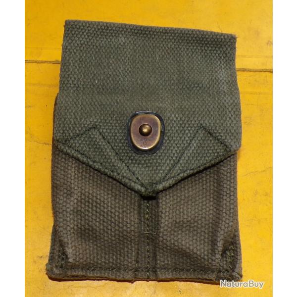 PORTE MAGASINS AMERICAIN POUR 45  EN TISSU UTILISE PAR L'ARMEE FRANCAISE , PERIODE GUERRE INDOCHINE