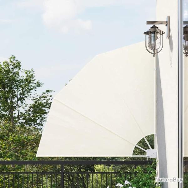 Auvent lat�ral pliable de balcon Cr�me 140x140 cm