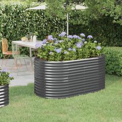 Lit sur&eacute;lev&eacute; de jardin Acier galvanis&eacute; Anthracite