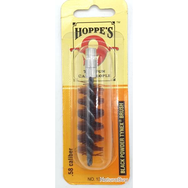 Ecouvillon : Brins en mati�re plastique - "HOPPE'S" sous blister - Sp�cial Poudre Noire - calibre 58