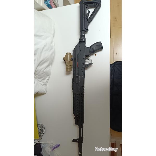 AK 74-t G&G + lazer/lampe + red dot