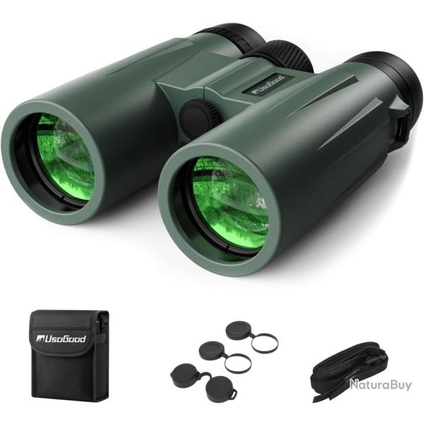 Jumelles 12x50 Adultes Puissantes Prismes BaK4 et Lentilles FMC Antid�rapantes �tanches Vert
