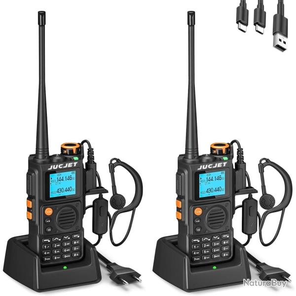 Radio Dual Band Kit 2 Pcs One Key Talkie Walkie Pairing 999 Canaux CDCSS/CTCSS Voix Batterie 2600mAh