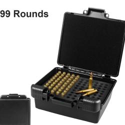 Bo&icirc;te &agrave; Munitions 99 Cartouches 223 5.56 7.62x39 &Eacute;tanche IP67 &Eacute;tui Rangement Tir Chasse Rounds-Noir
