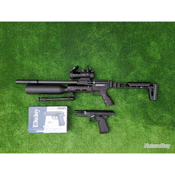 PACK18 Carabine PCP SNOWPEAK AP900B Cal. 6,35 mm Bouteille en aluminium