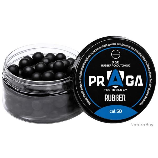 Lot de 50 billes caoutchouc .50 Praga Technology