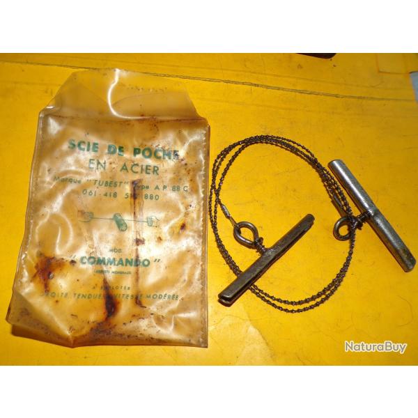 SCIE DE POCHE EN ACIER MODELE COMMANDO , MARQUE TUBEST TYPE A.P 88  C , ETAT NEUF SOUS EMBALLAGE ,AV