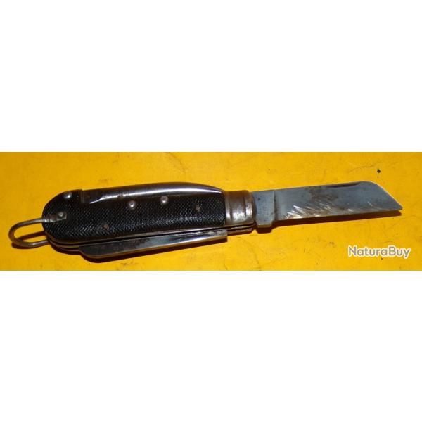 ARMEE ITALIENNE WWII COUTEAU PLIANT DE POCHE , FABRICATION ITALIENNE VISCONTI A CANZO ,  ETAT  VOIR