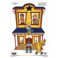 Lot de 8 cibles Western pour air comprim&eacute;, 22 LR ou plus